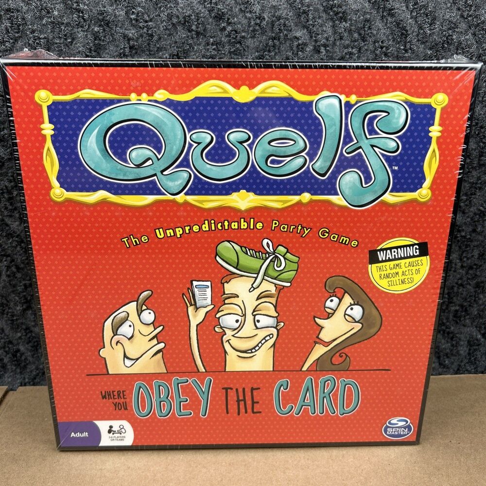 QUELF The Unpredictable Fun Party Board Game by Spin Master BRAND NEW & SEALED